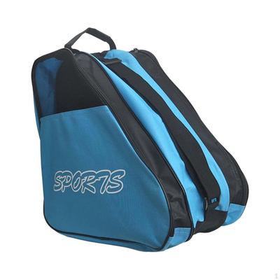 Bolsa de patins de gelo com alça de ombro ajustável, respirável, armazenamento de sapatos de patinação