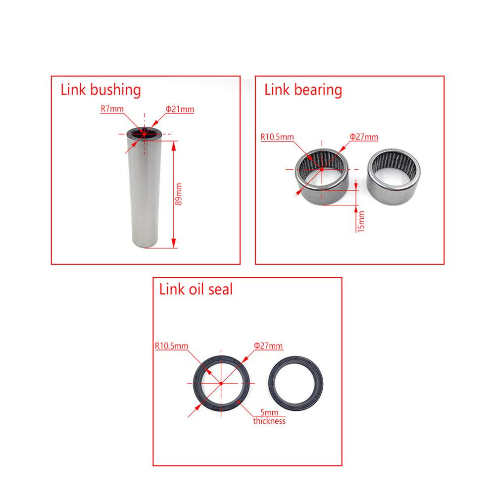 Motorcycle Triangle Lever Rear Lowering Linkage Swing Arm Bearings Oil Seal Bush