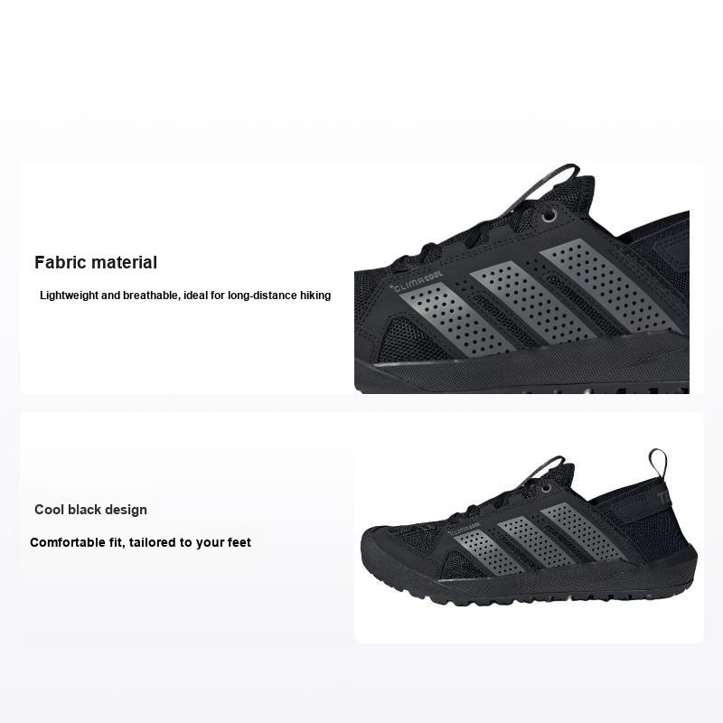 Adidas Unisex Black Daroga 25 Fabric Comfortable Versatile Balance Low-Top Hiking Shoes Hiking Shoes Hq9170 Cm