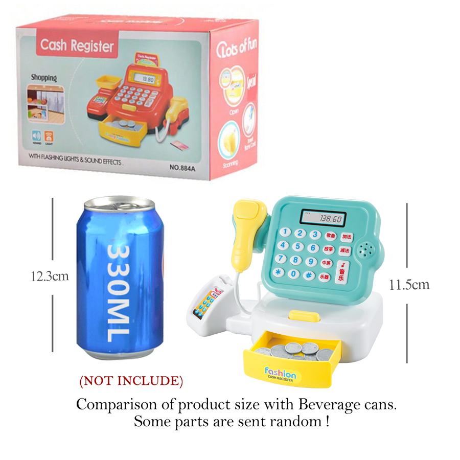 Children play at home toy electric simulation supermarket cash register cartoon frog animal shopping cart computer baby gift