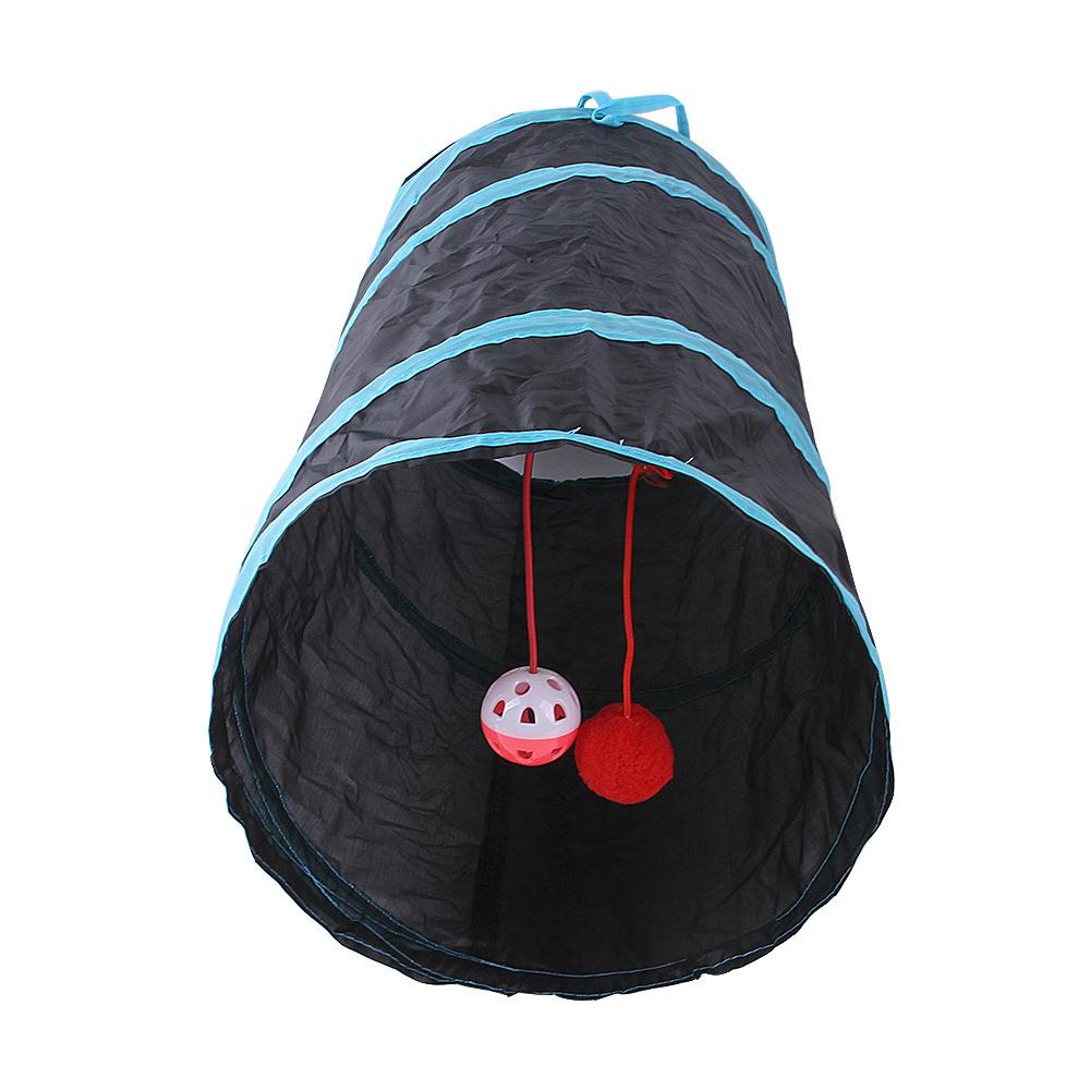 Tunnel pliable pour chat, jouet pour chat, tonneau de forage respirant pour l'intérieur, papier bruyant, fournitures pour animaux de compagnie, tunnel de jeu Cat SY Pass