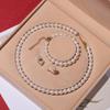 Elegante Collana di Perle di Conchiglia Profonda - Perfetto Regalo per la Festa della Mamma