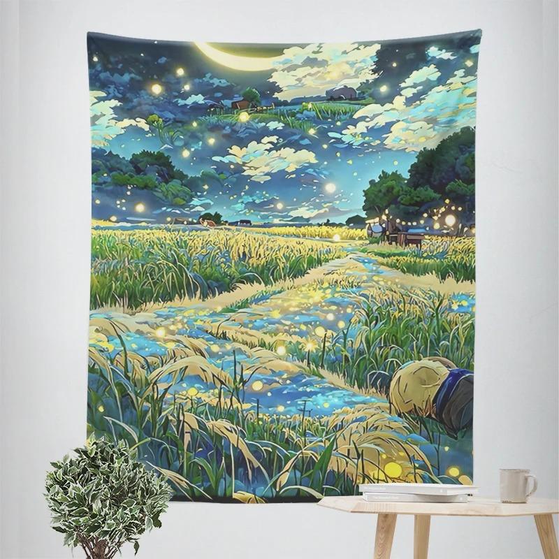 Oil Painting Landscape Beautiful Decorative Tapestry Home Wall Decoration Office Living Room Tapestry