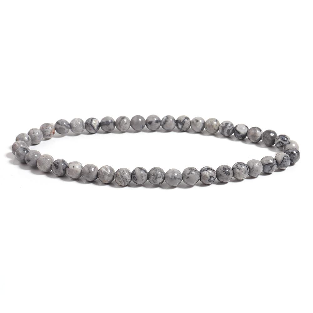 Natural Stone Beaded Bracelet - Map Stone Yoga Energy Single-Loop Jewelry