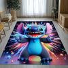Cartoon Lilo Stitch Engel Wohnzimmer Rutschfester Teppich Weicher Teppich für Schlafzimmer Kinderzimmer Spielzimmer Sofa, Heimdeko Fußmatte Geschenk