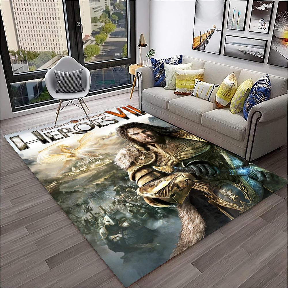 Retro Game Heroes of Might and Magic Carpet Rug for Home Living Room Bedroom Sofa Doormat Decor,kids Area Rug Non-slip Floor Mat
