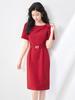 Quiet Luxury Bow Adorned Summer Dress - Elegant Waist-Hugging Style