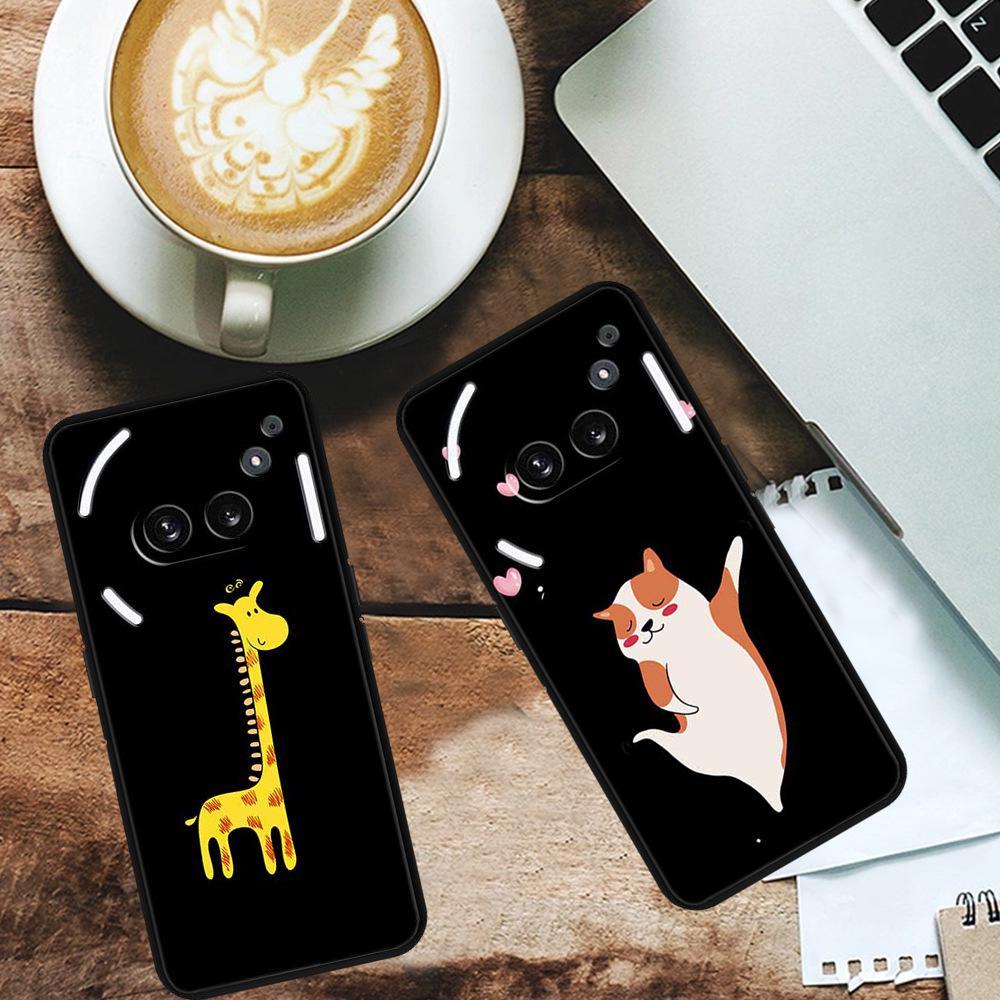Nothing Phone 2A Luminous Hole TPU Case - Personalized Simple Color Design