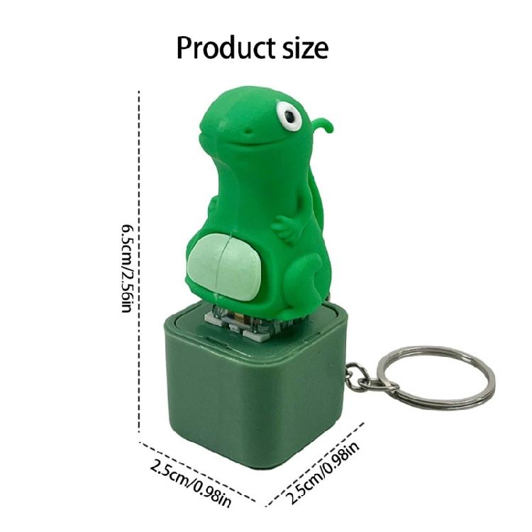 USB Wiederaufladbarer Interaktiver Eidechsen-Schlüsselanhänger Leucht- und Soundfunktion Robustes ABS-Material Camping Nachtzubehör