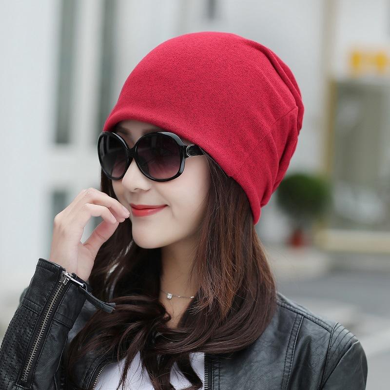 Tide scarf, headscarf, children's season, double-layer imitation cashmere bag, pullover hat, stack hat, nightcap, confinement hat