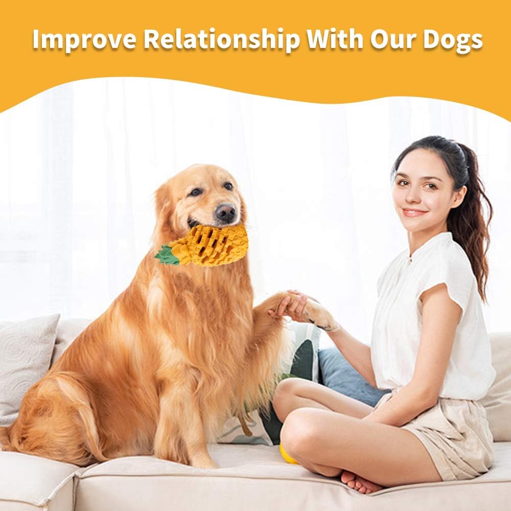 Pineapple Dog Toys for Large Dogs Puppy, Dog Chew Toys for Small Medium Dogs To Keep Them Busy, Interactive Dog Toys Tough Dog Puzzle Toys Treat