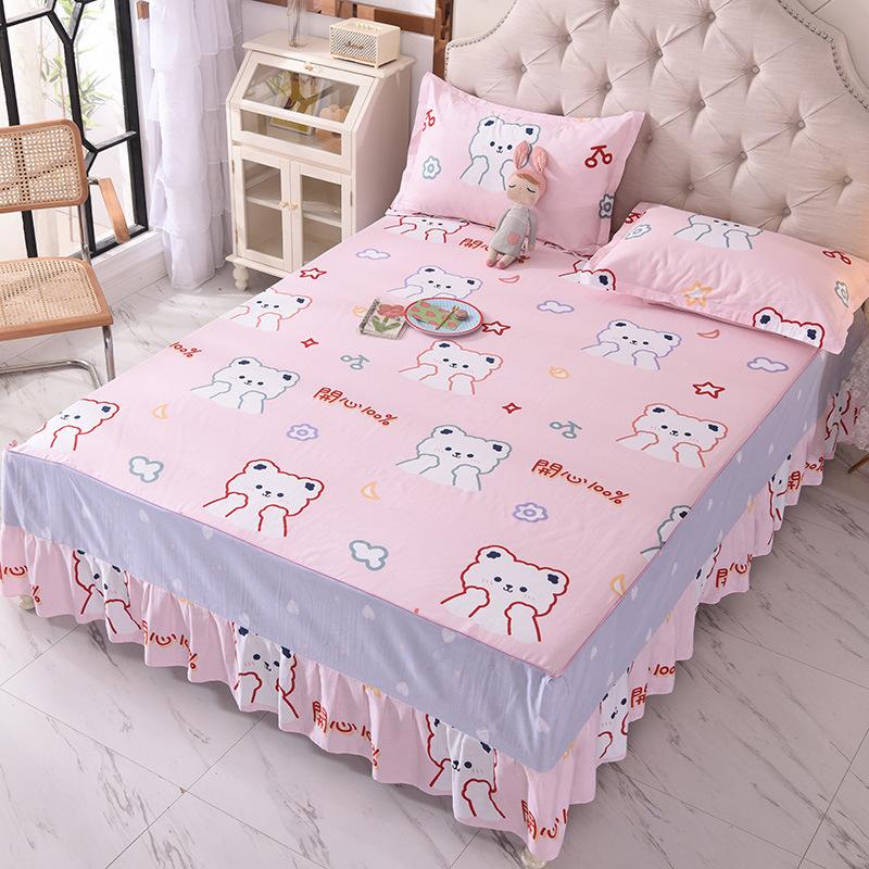 Home New Product Cotton Bed Skirt Mattress Cover Protective Cover Bedspread Cotton Single Double Single Bed Skirt