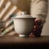 Hand-made Porcelain Gai Wan Tea Set Vintage Hand-made Teacups For Brew Loose Oolong/Puerh Tea