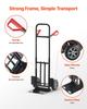 Hand Truck, 272 Kg Load Capacity, Heavy-Duty Hand Truck Dolly with Wheels & Telescoping Handle, Portable Trolley Dolly with Tie-down Strap for Moving