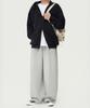 Beokeuldaun Comfort Curved Fit Wide Sweatpants (Melange Grey)
