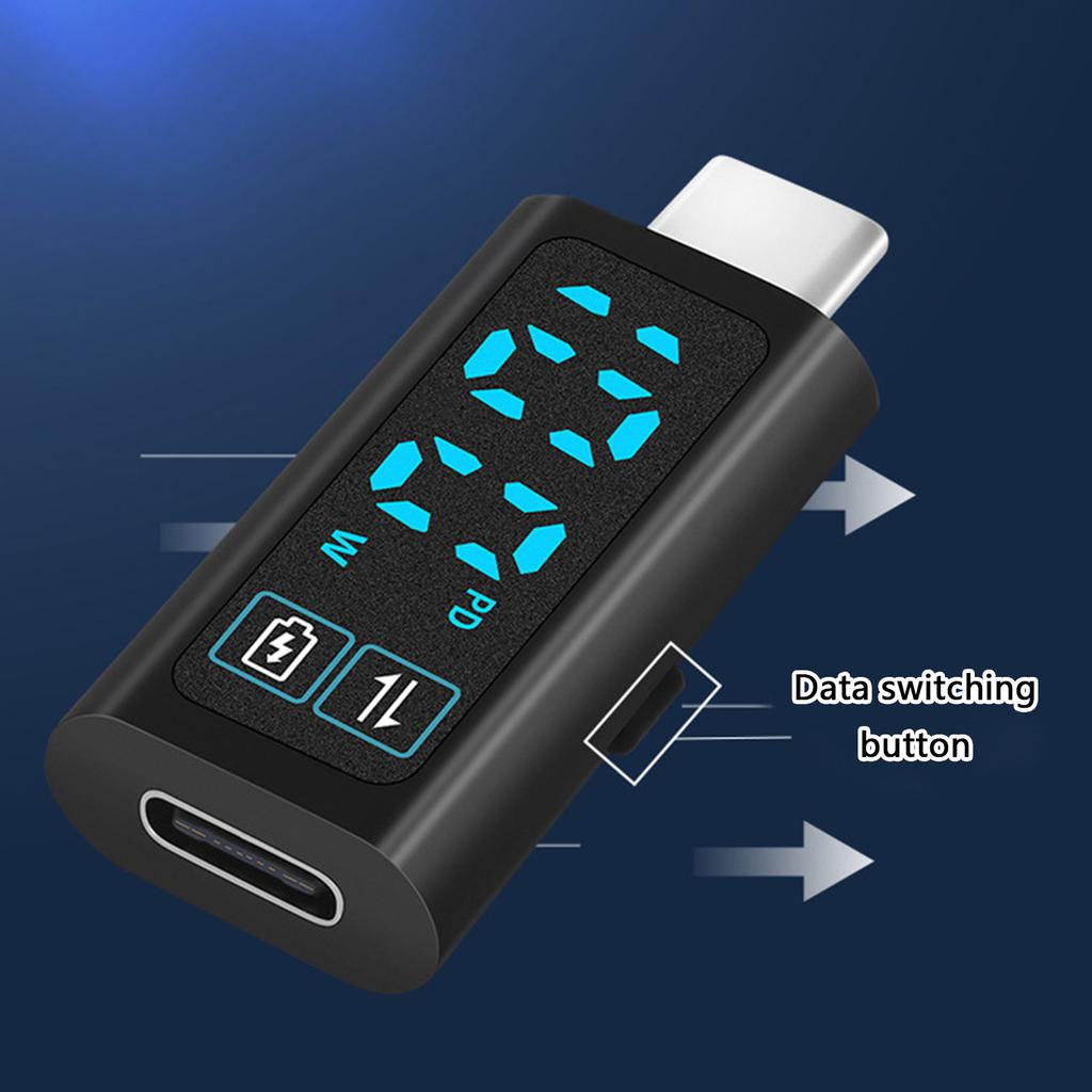 Type C Adapter USB C To USB C Adapter PD100W Fast Charger For Quick Charge And Data Transfer Real Time Power Monitoring