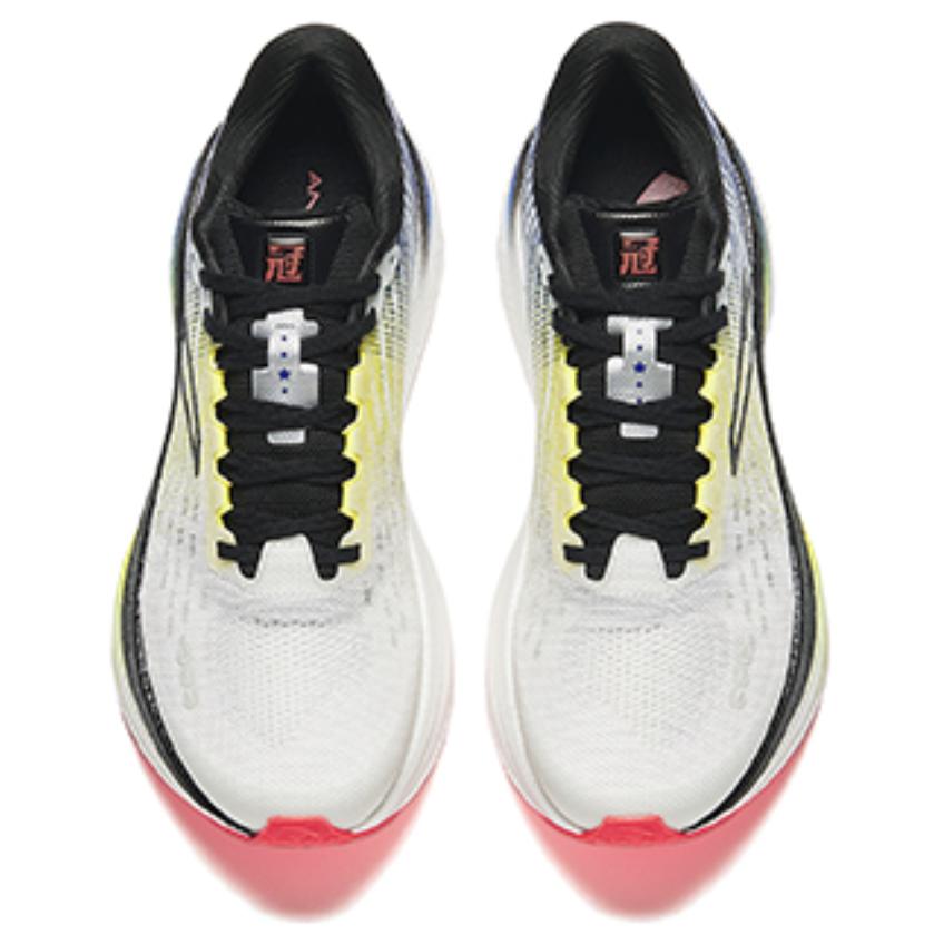 Anta Champion Running Shoes 3 Nitrogen Technology Shock Absorption Wear Resistant Low Top Men Sneaker White Yellow Blue 112435562-9