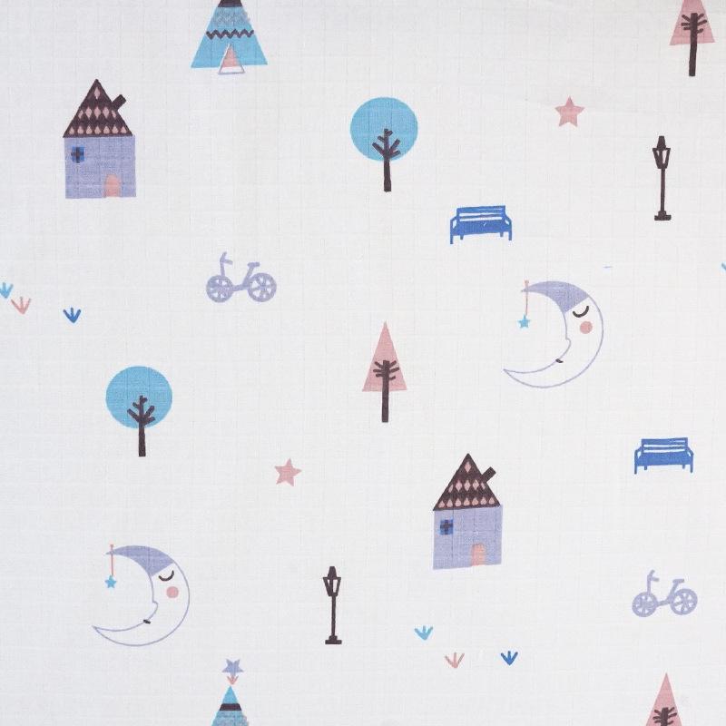 Baby Cotton Double-Layer Gauze Swaddle: Cartoon Towel Blanket & Sleepwear for Newborns - Spring/Summer