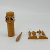1Pc/2Pcs Tung Tung Sahur Italian Brainrot Wooden Stick Creative Toys Desktop Decoration