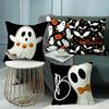 Halloween Pillow Covers 45x45cm Creative Pumpkin Ghost Print Couch Sofa Cushion Cover Home Decor Pillowcase 4pcs