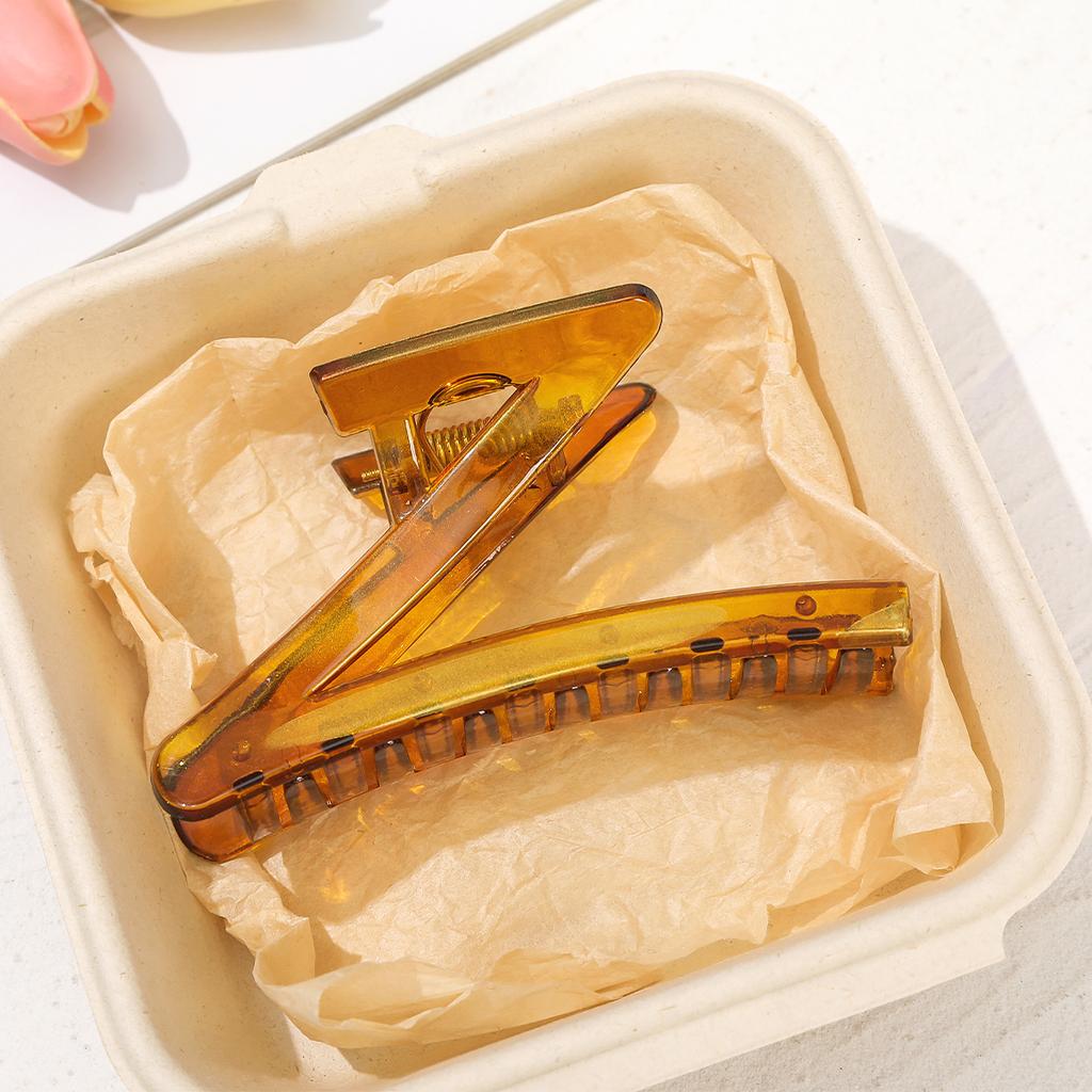 Eleganter Z-Form Haarspangenclip Neu Kunststoff Acryl Haarkrabbe Haarnadel Baden Make-up Gesichtswäsche Hai-Clip Damen Haaraccessoires