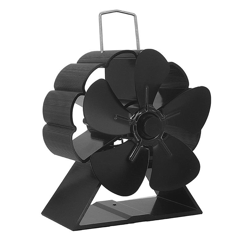 6 Blades Mini Fireplace Fan Heat Powered Stove Fan Wood Log Burner Eco Quiet Energy Saving Heater Home Efficient Heat Distribute