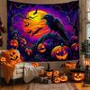 Premium Crowned Skull Medieval Tapestry Red Black Gothic Dark Tapestry for Bedroom Living Room Halloween Home Wall Decor