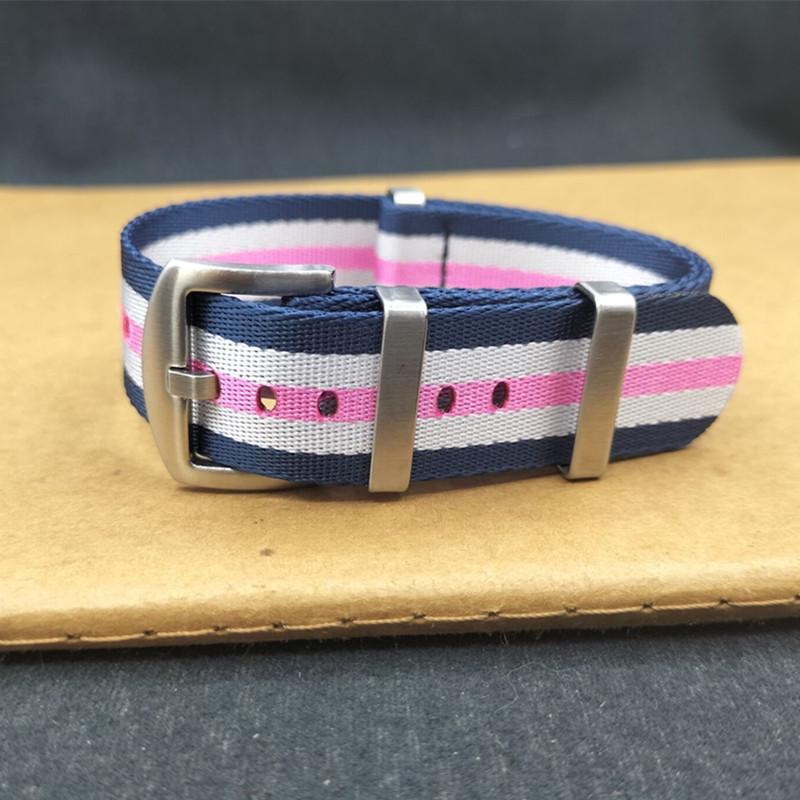 High-End NATO One-Piece Nylon Watch Strap - Canvas Woven, Sizes 18/20/22/24.