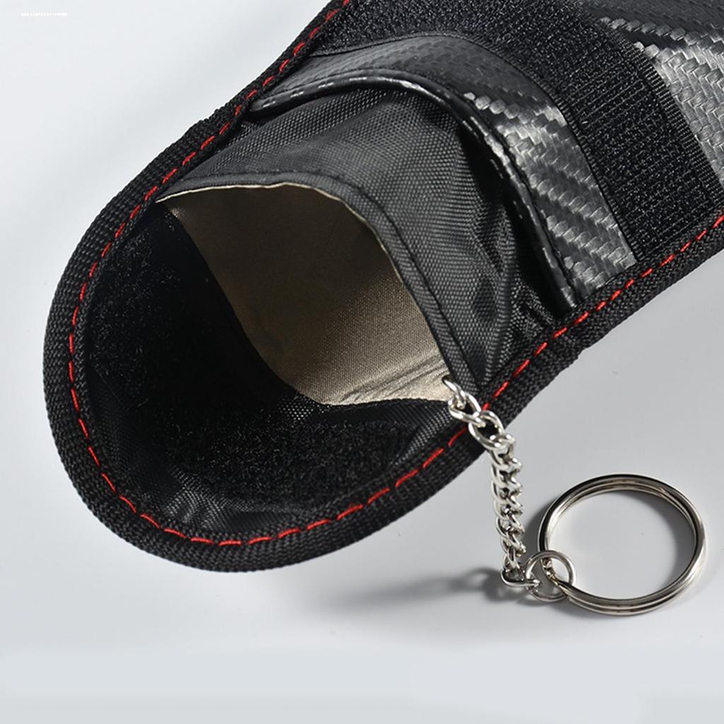 2-Pack Carbon Fiber Faraday Key Pouch – RFID Blocking Signal Blocker Anti-Theft Key Fob Protector for Keyless Entry Car Security