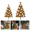 Handcrafted Metal Holiday Tree Ornament Decorative Christmas Decoration For Indoor Tabletop Party Supplies