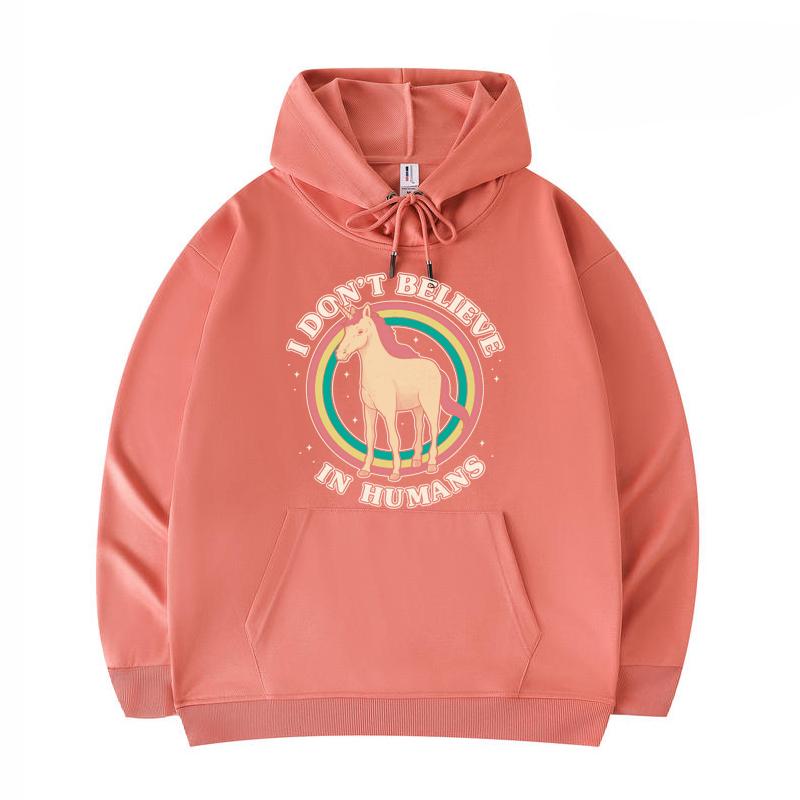 

Men s Hoodies Believe In Humans Print Funny Harajuku Style Twill imitation cotton Hoodies