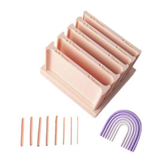 Polymer Clay Roller Tool Set Thickness Clay Rolling Guide Making Smooth Clay Crafting Tool for Jewelry Pottery Crafting