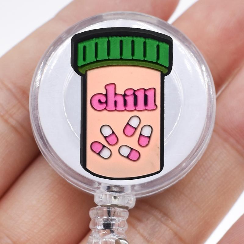 1PCS Hospital Retractable Badge Reel with Belt Clip Cute Nurse Doctor Name Tag Card Holder Accessories Office Supply Clip