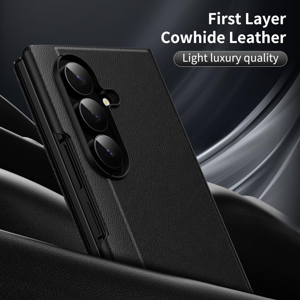 For Samsung Galaxy Z TriFold Case Luxury PU Leather Skin Stand card Protective Back Cover Case For Samsung Z TriFold Phone Shell