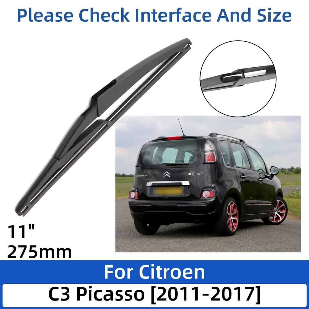 For Citroen C3 Picasso 2011-2017 24"+16"+11" Front Rear Wiper Blades Windshield Windscreen Window Cutter Accessories 2016 2017