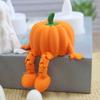 Halloween Ornament Cartoon Reading Ghost Pumpkin Shape Statue Waterproof Resin Figure Horror Themed Halloween Decor