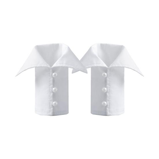 Guler și Manșete False pentru Femei, Guler de Cămașă Alb Detasabil, Manșete de Mânecă pentru Birou, Afaceri, Ocazii Formale