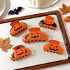 Cute Halloween Pumpkin Hair Claw Clips Non Slip Strong Hold Fashion Hair Clamps for Girls Holiday Party Daily Hairstyling
