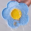 Silicone Pet Licking Mat Slow Feeder Mat with Suction Cups Flower Shape Lick Mat Prevents Overeating for Cats Dogs