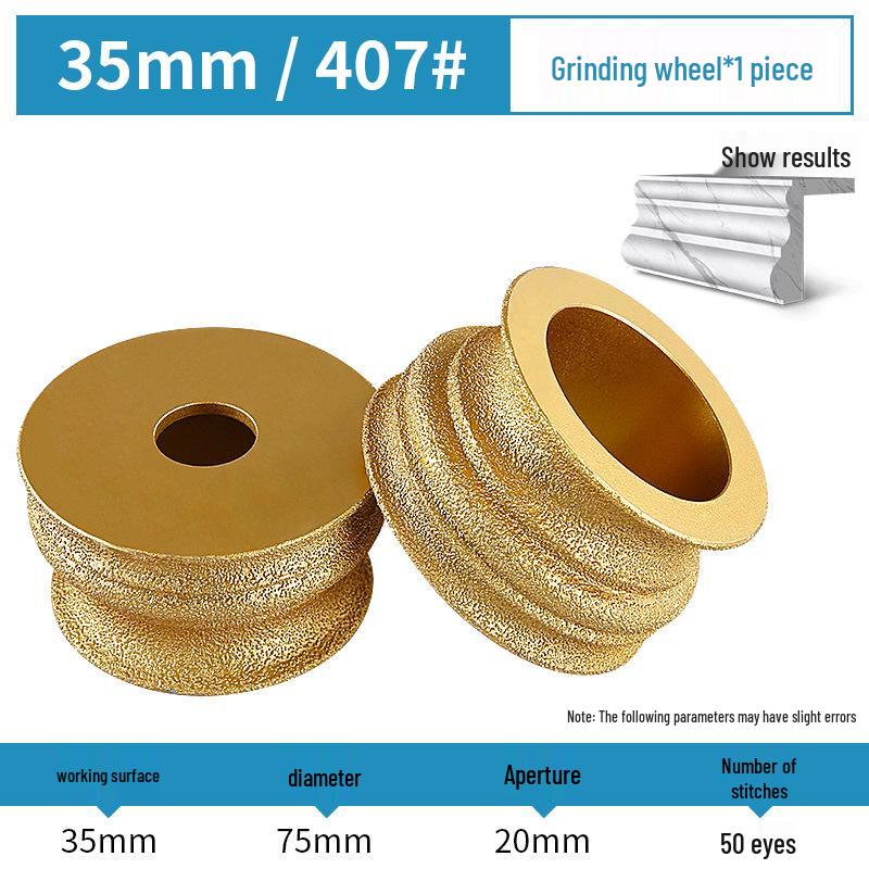 Stone Grinding Wheel for Marble & Granite: Chamfering, Grooving, Rounding, Arc Angle Grinder Head