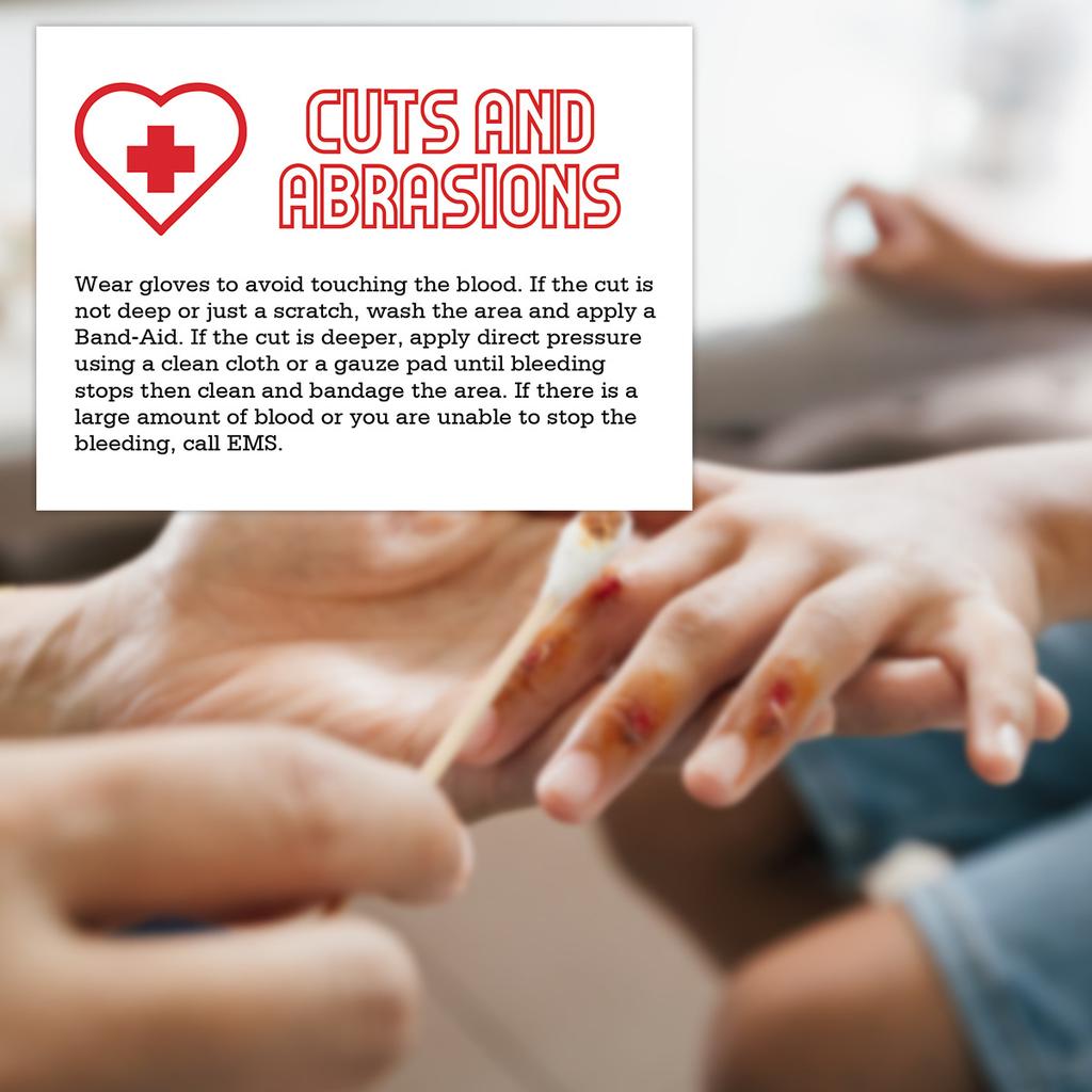 11 Stück Medizinische Notfall-Leitkarten, Erste-Hilfe-Krisen-Infokarten für Zuhause, Schule, Sicherheit, Überlebensset, Schulungsmaterialien