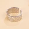 Personalized Geometric Wide Texture Open Ring for Women, 18K Gold Plated Stainless Steel Jewelry