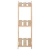 3 Shelf Storage Rack Solid Pine Wood 60 x 28.5 x 90 cm Brown