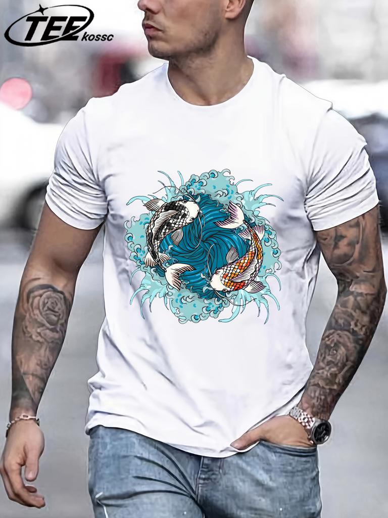 Japanese Harajuku Waves Koimen T Shirt Fashion Casual Short Sleeve Cotton Vintage Tee Shirts Hip Hop Crewneck Unisex Clothes