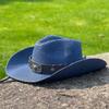 Big Eaves Western Cowboy Hat Men's Summer Travel Photo Tibetan Ox Head Straw Hat Women's Outdoor Sun Protection Hat