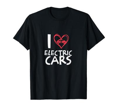 Automobile Vehicle Hybrid Electric Vehicle Heart Love Gift E-Car T-Shirt