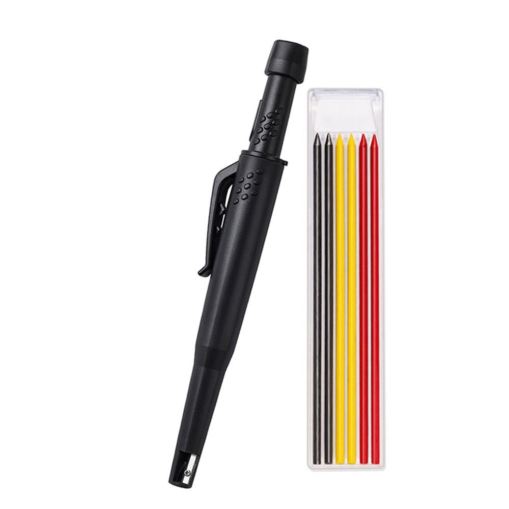 Plastic Woodworking Marker Pen Graphite Leads Deep Hole Pencil Construction Marking