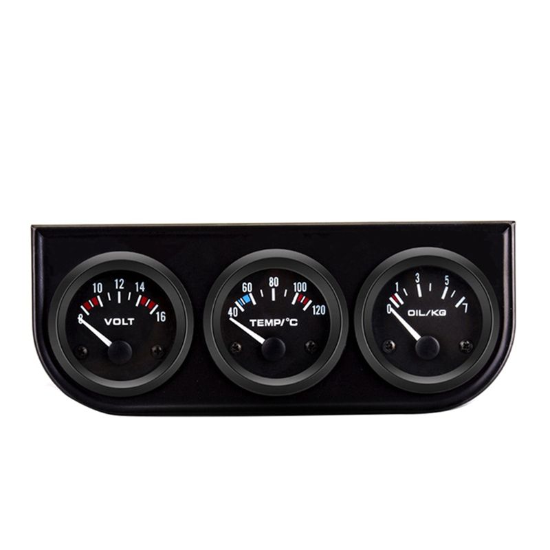 

Car Instrument Three-In-One 2 Inches 52MM Water Temperature Oil Pressure Voltage Triple Meter With Sensor фиолетовый