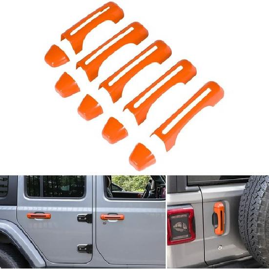 

Orange Door & Tailgate Handle Cover Trim for 18+Jeep Wrangler JL JLU Accessories