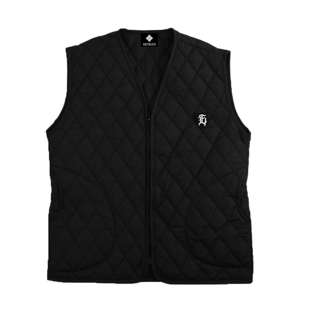 Eightvolume Ev E Patch Quilted Vest (Black)